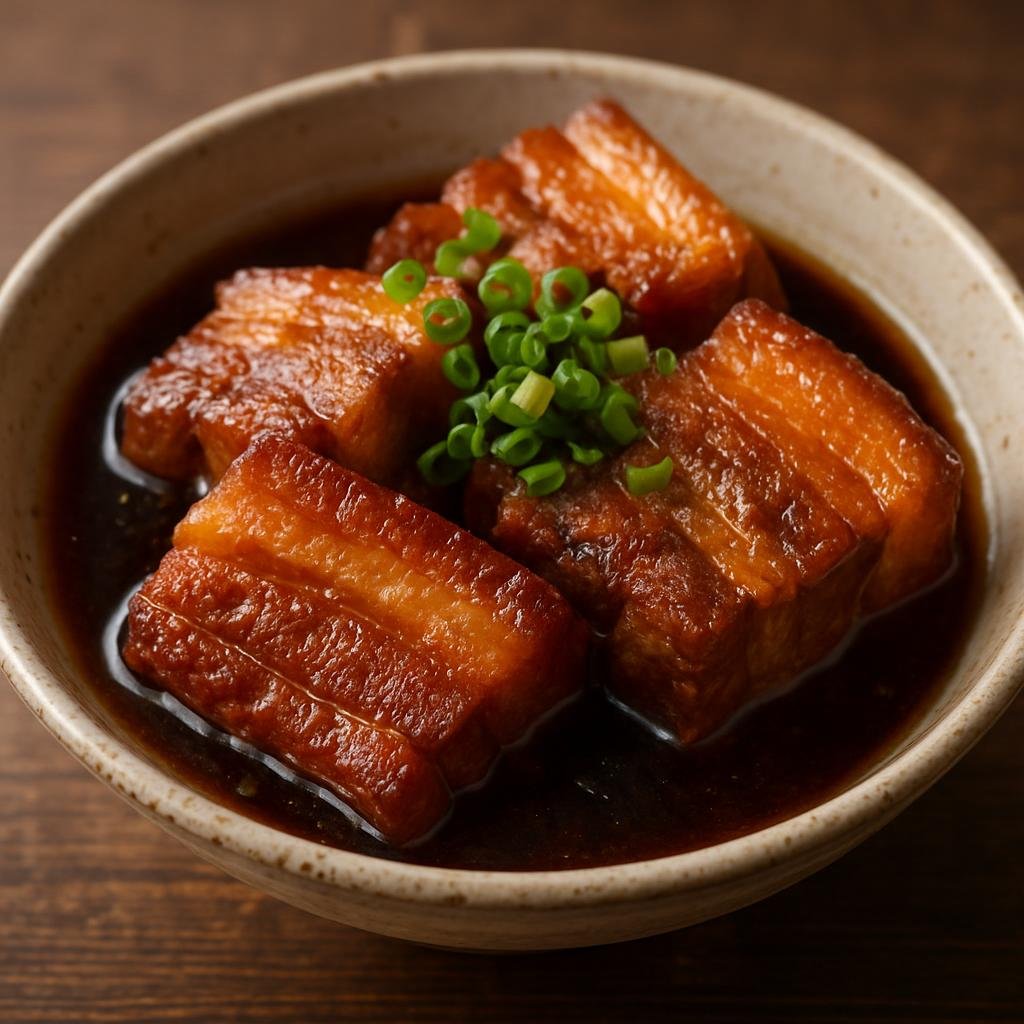 Entree: Japan – Okinawa – ラフテー ➤ Rafute (Slow-braised Okinawan pork belly in sweet soy and awamori) recipe