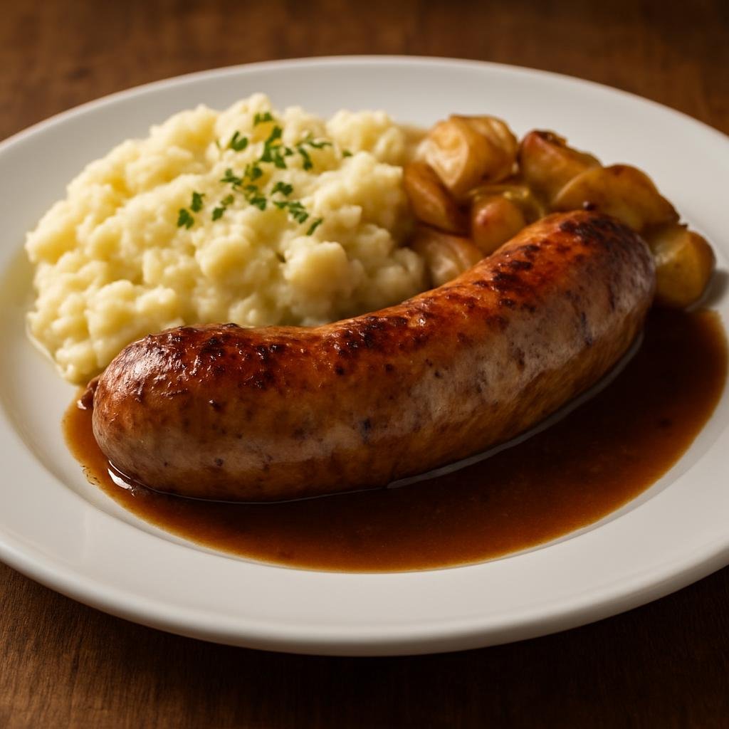 Entree: France – Champagne – Andouillette de Troyes (Coarse traditional pork sausage from Troyes made with tripe and pork, seasoned and finished grilled or braised) recipe