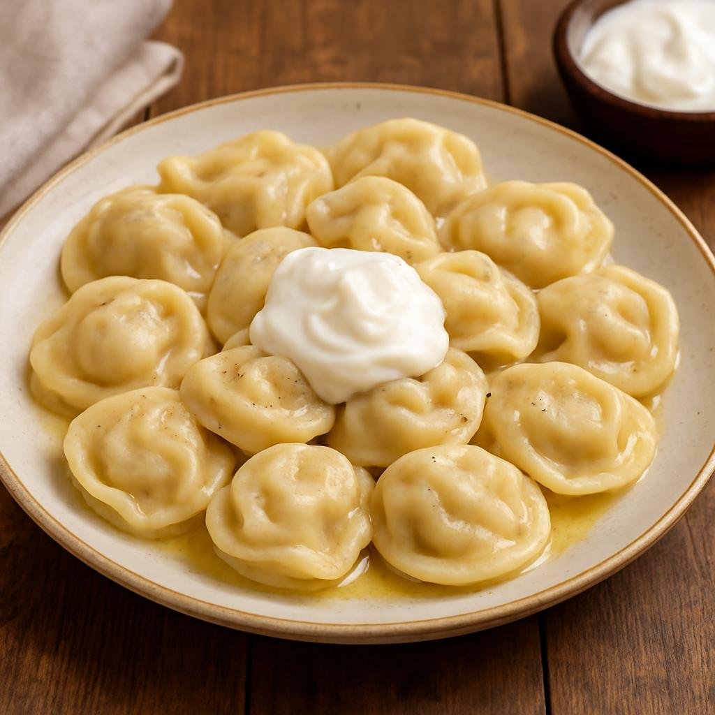 Entree: Russia – Kuban – Пельмени ➤ Pel'meni (Russian meat-filled boiled dumplings typically served with butter or sour cream) recipe