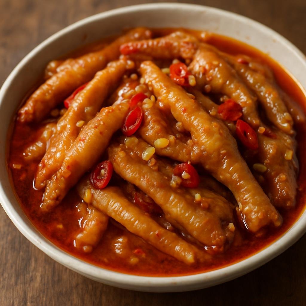 Entree: China – Guizhou – 酸辣鸡爪 ➤ Suān là jī zhuǎ (Pickled chicken feet marinated in a spicy, vinegary Guizhou-style sauce) recipe