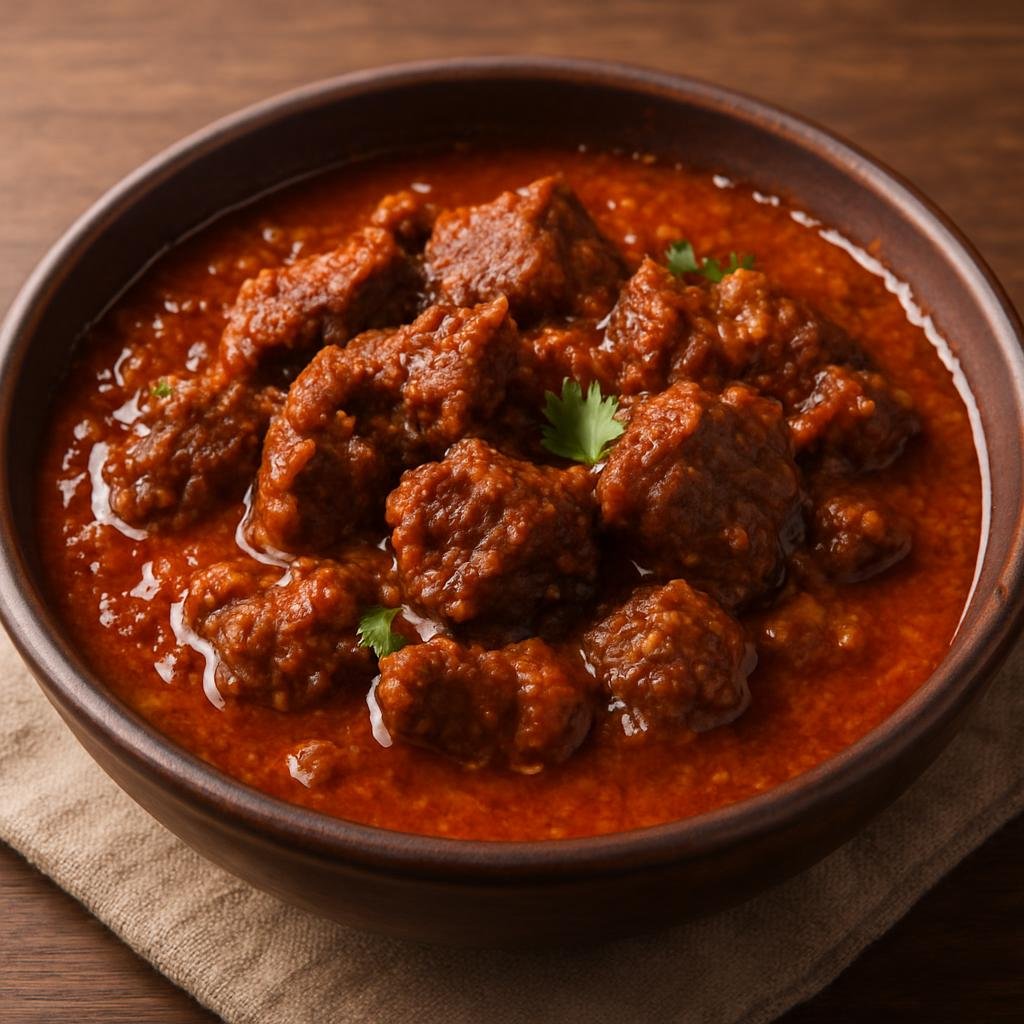 Entree: Ethiopia – Oromo – Qinchote (Hearty Oromo-style braised beef stew seasoned with berbere and niter kibbeh) recipe