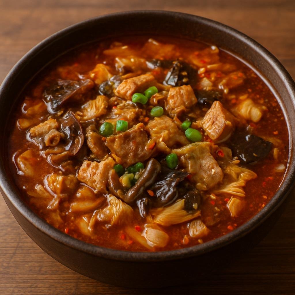 Entree: China – Henan – 胡辣汤 ➤ Hú là tāng (Spicy, hearty Henan-style thick soup of seasoned meat with rehydrated vegetables and wheat- or starch-thickened broth) recipe