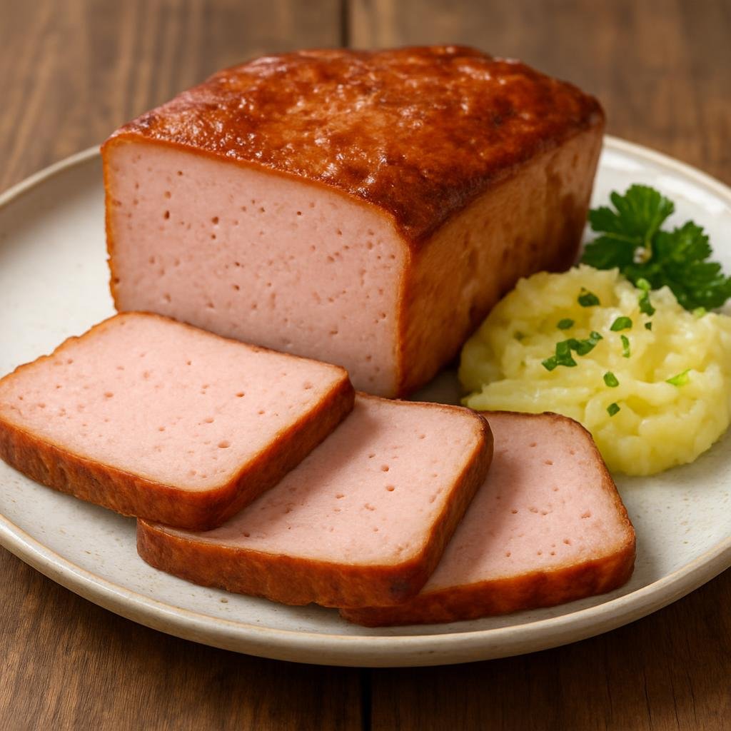 Entree: Germany – Saarland – Fleischkäse (Fine-textured baked meat loaf made from finely ground pork and beef) recipe