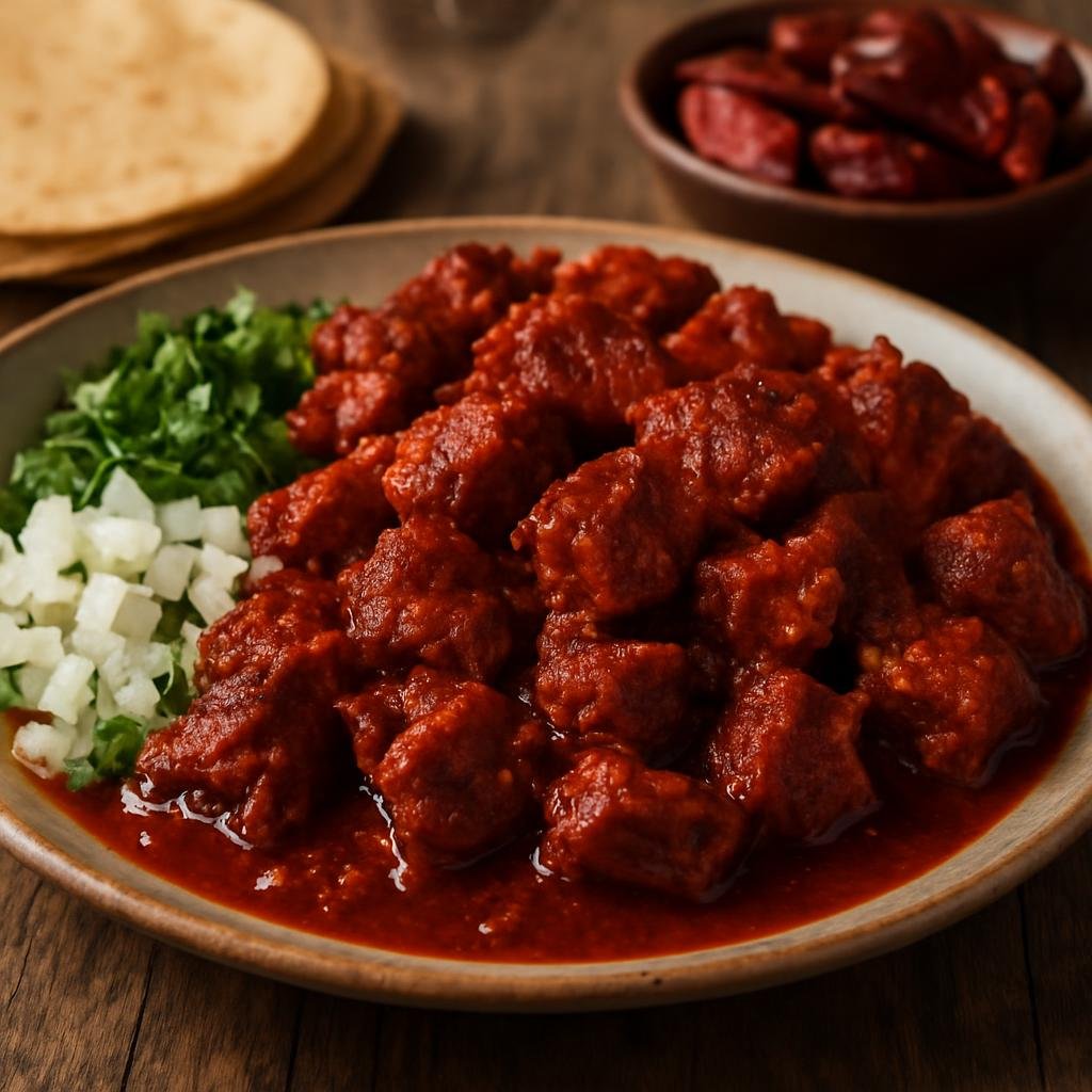 Entree: Mexico – Nuevo Leon / Monterrey – Asado de Puerco (Slow-roasted pork in a smoky guajillo-chile adobo) recipe