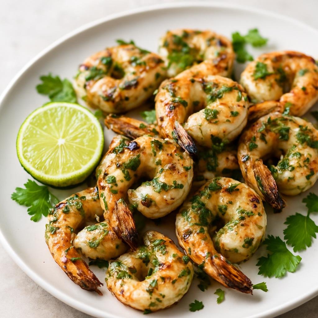 Entree: United States – Florida – Key Lime Grilled Shrimp (Grilled shrimp marinated in bright key lime juice, garlic, and cilantro) recipe