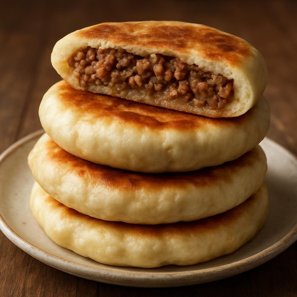 Entree: China – Inner Mongolia – 肉饼 ➤ ròubǐng (Pan-fried stuffed flatbread filled with seasoned ground mutton popular in Inner Mongolia) recipe