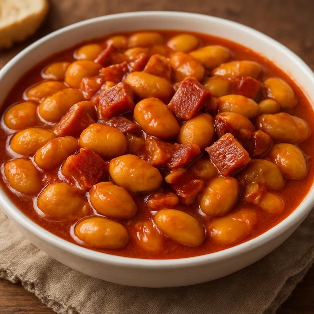 Entree: Spain – Murcia – Michirones (Hearty Murcian stew of dried broad fava beans simmered with cured ham and smoked paprika) recipe