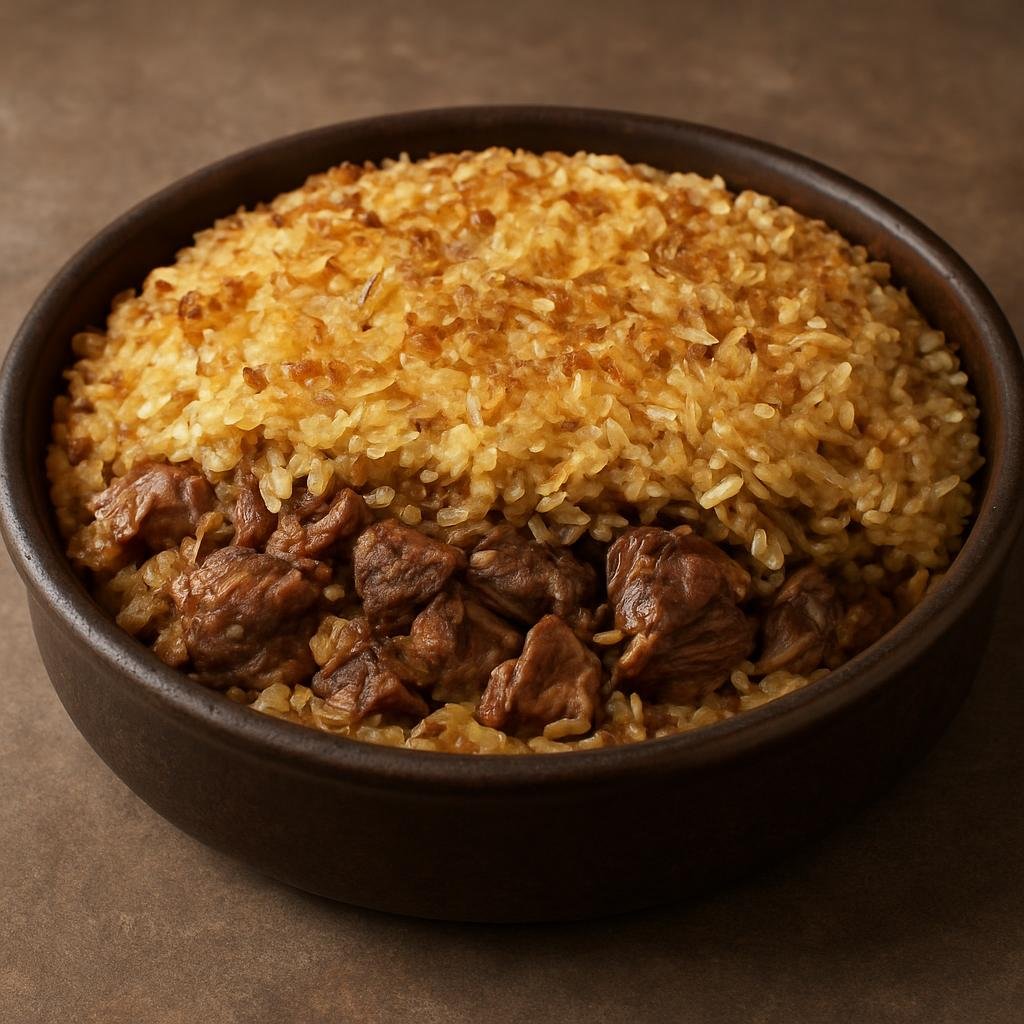Entree: Russia – Tatar Cuisine – Казан кебабы ➤ Kazan kebaby (Layered cauldron-baked lamb and rice cooked with onions and spices) recipe