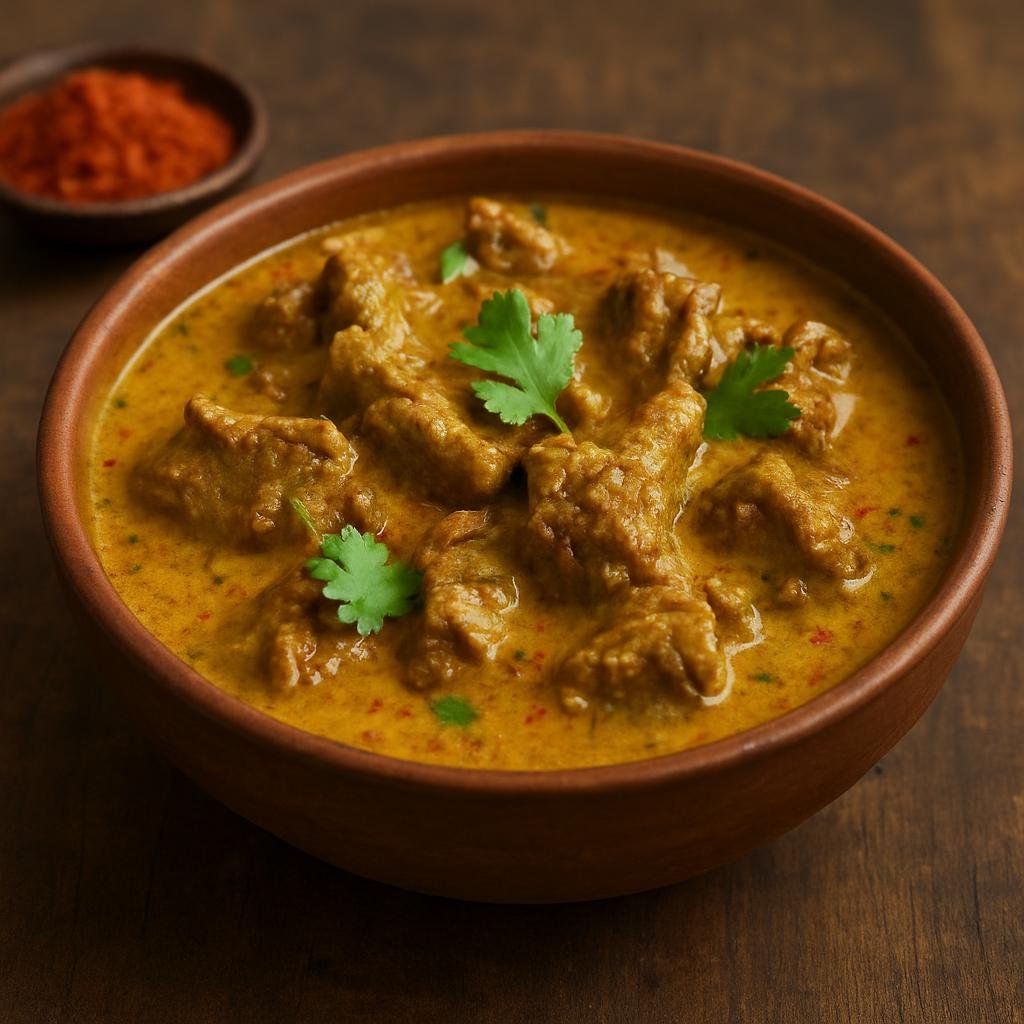 Entree: India – Himachal & Uttarakhand Hills – कचमोलि ➤ Kachmoli (Himachali mountain-style spiced mutton simmered in yogurt and aromatic hill spices) recipe