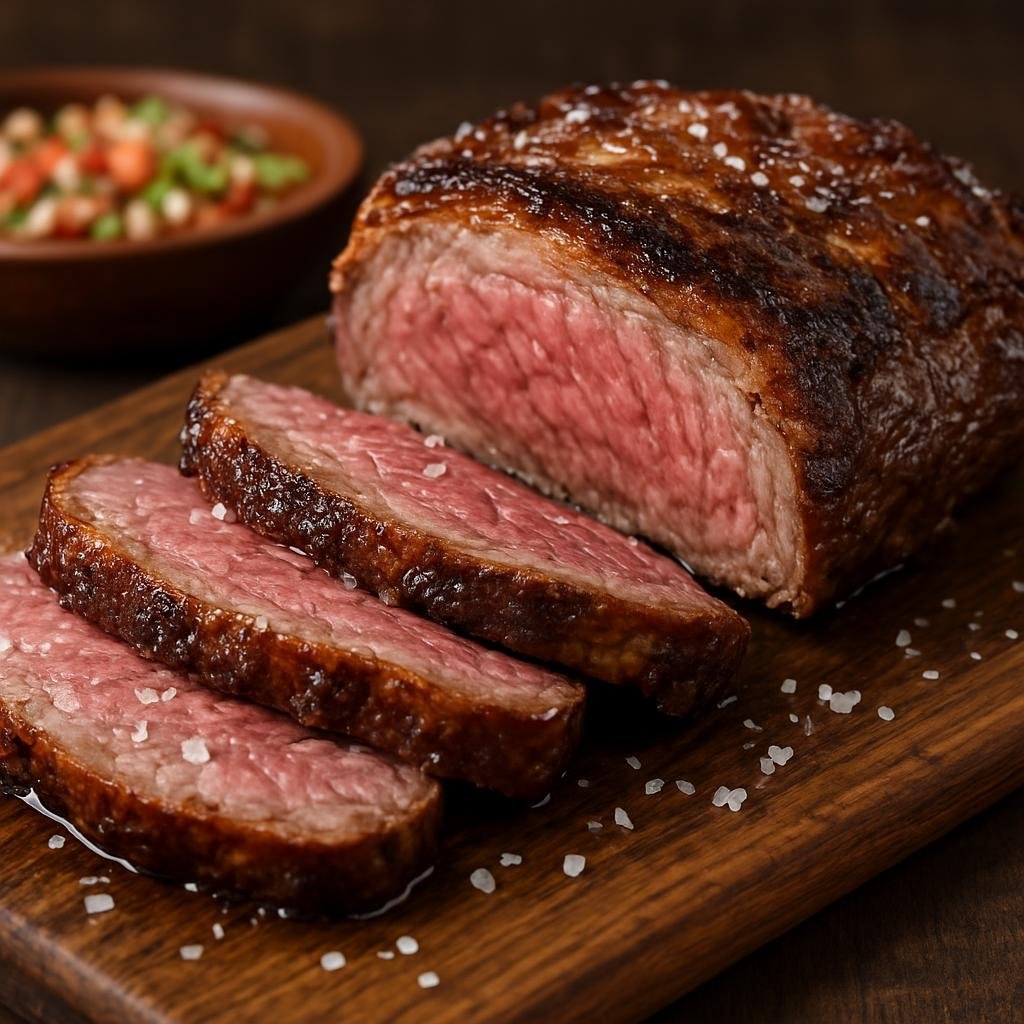 Entree: Brazil – Rio Grande do Sul – Picanha na Brasa (Charcoal-grilled top sirloin cap seasoned with coarse salt in the gaucho churrasco tradition) recipe