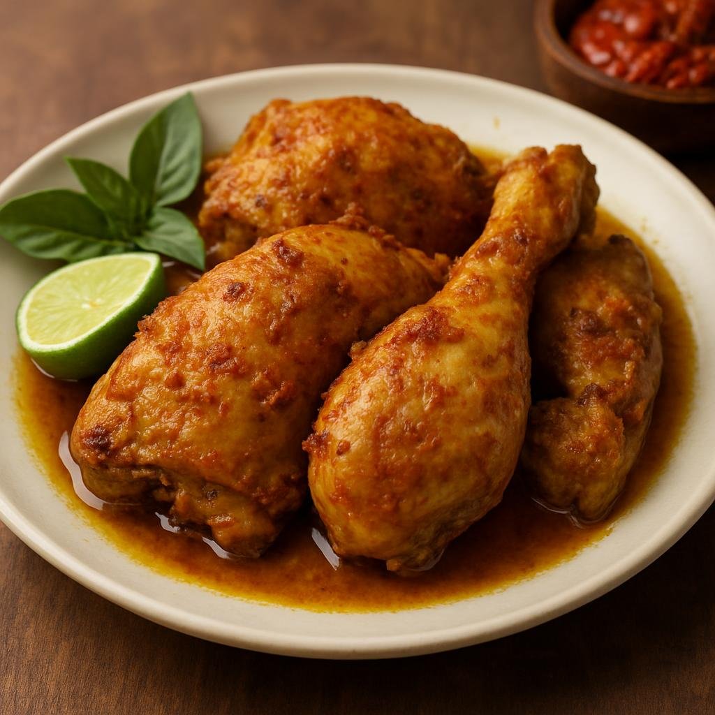 Entree: Indonesia – Padang / Minangkabau – Ayam Pop (Padang-style boiled then lightly fried spiced chicken) recipe