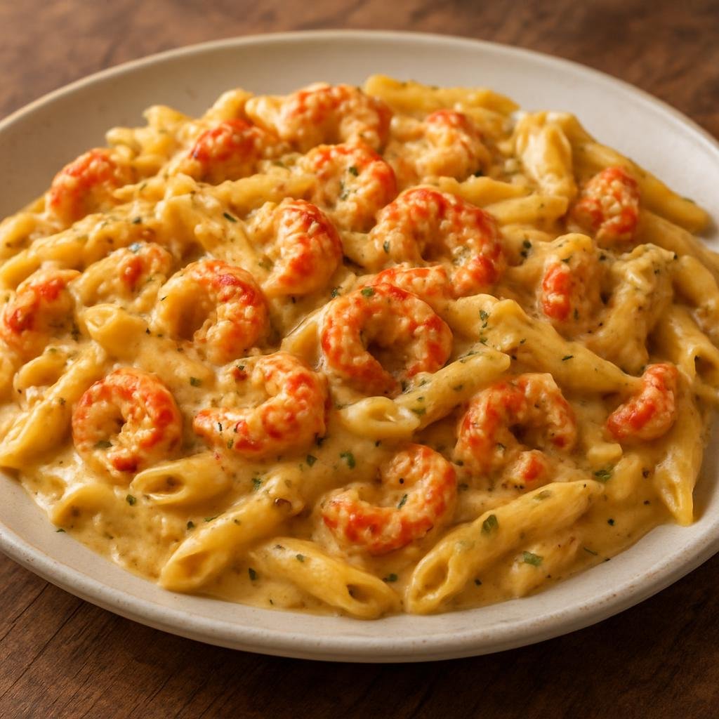 Entree: United States – Gulf Coast – Crawfish Monica (Creamy pasta tossed with Gulf crawfish in a spiced cream-and-cheese sauce) recipe