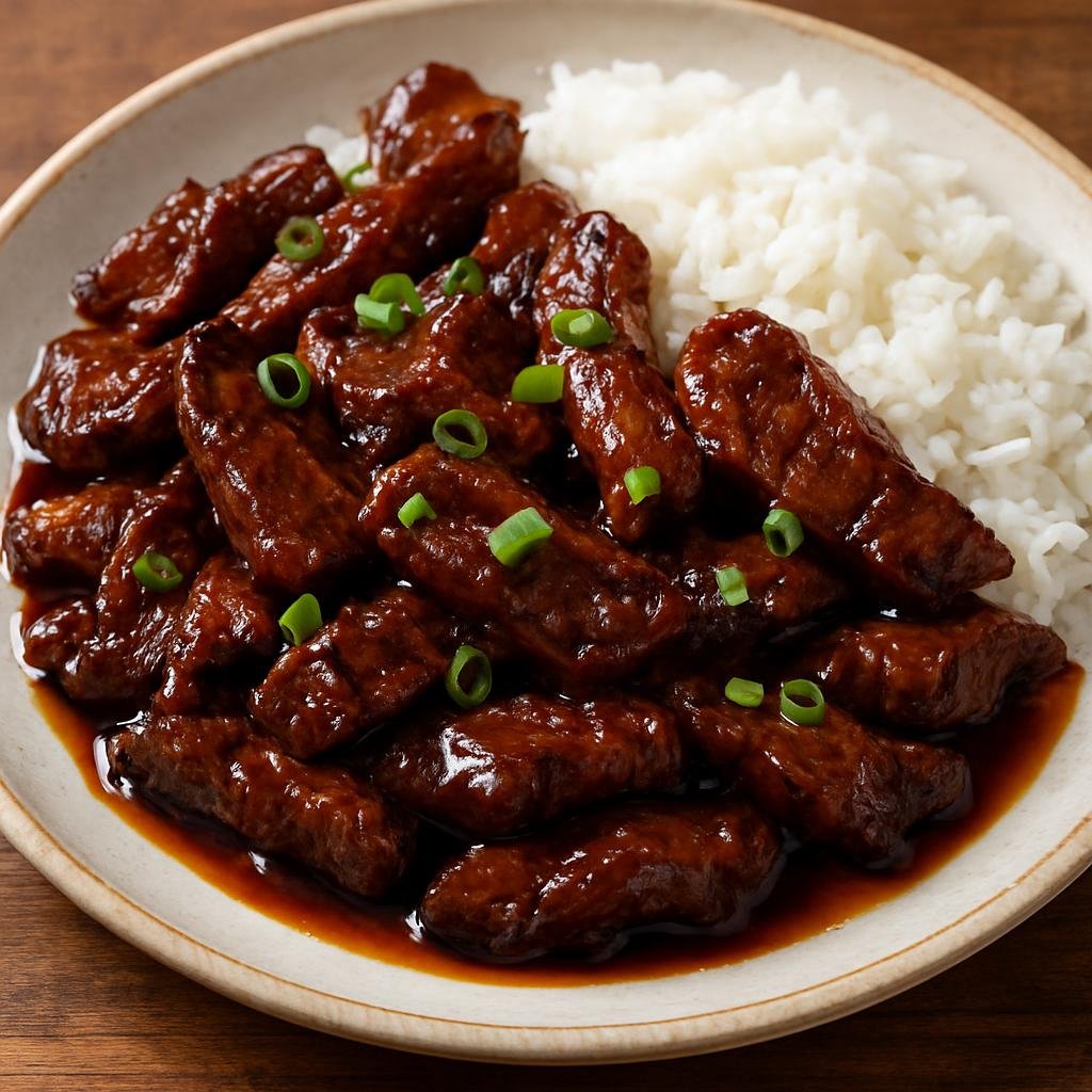 Entree: United States – Hawaii – Beef Teriyaki (Hawaiian-style marinated beef grilled or pan-seared with a sweet-savory teriyaki glaze) recipe