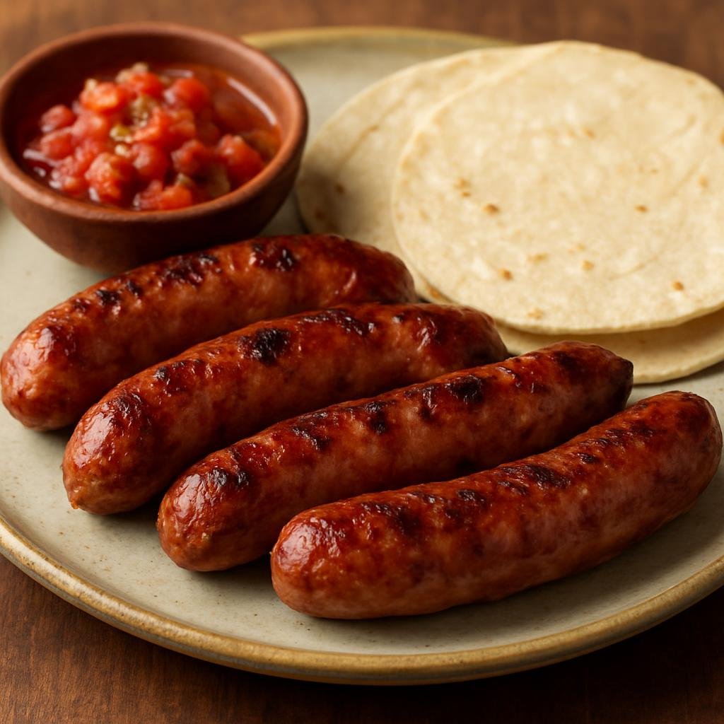 Entree: Mexico – Yucatan – Longaniza de Valladolid (Spiced pork longaniza from Valladolid, Yucatán, typically grilled or pan-seared and served with tortillas) recipe