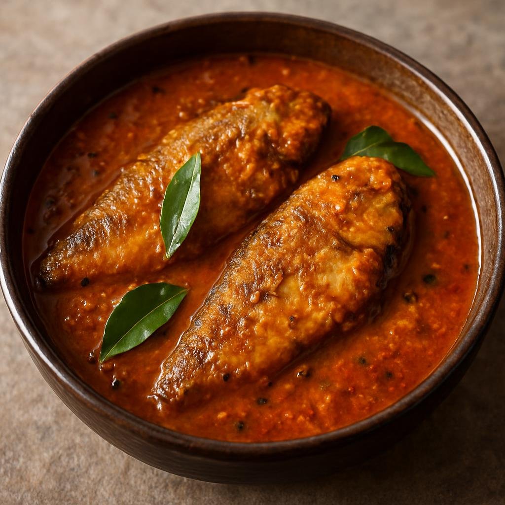 Entree: India – Manipur – Nga Atoiba Thongba (Manipuri stewed freshwater fish cooked with fermented fish and aromatics) recipe