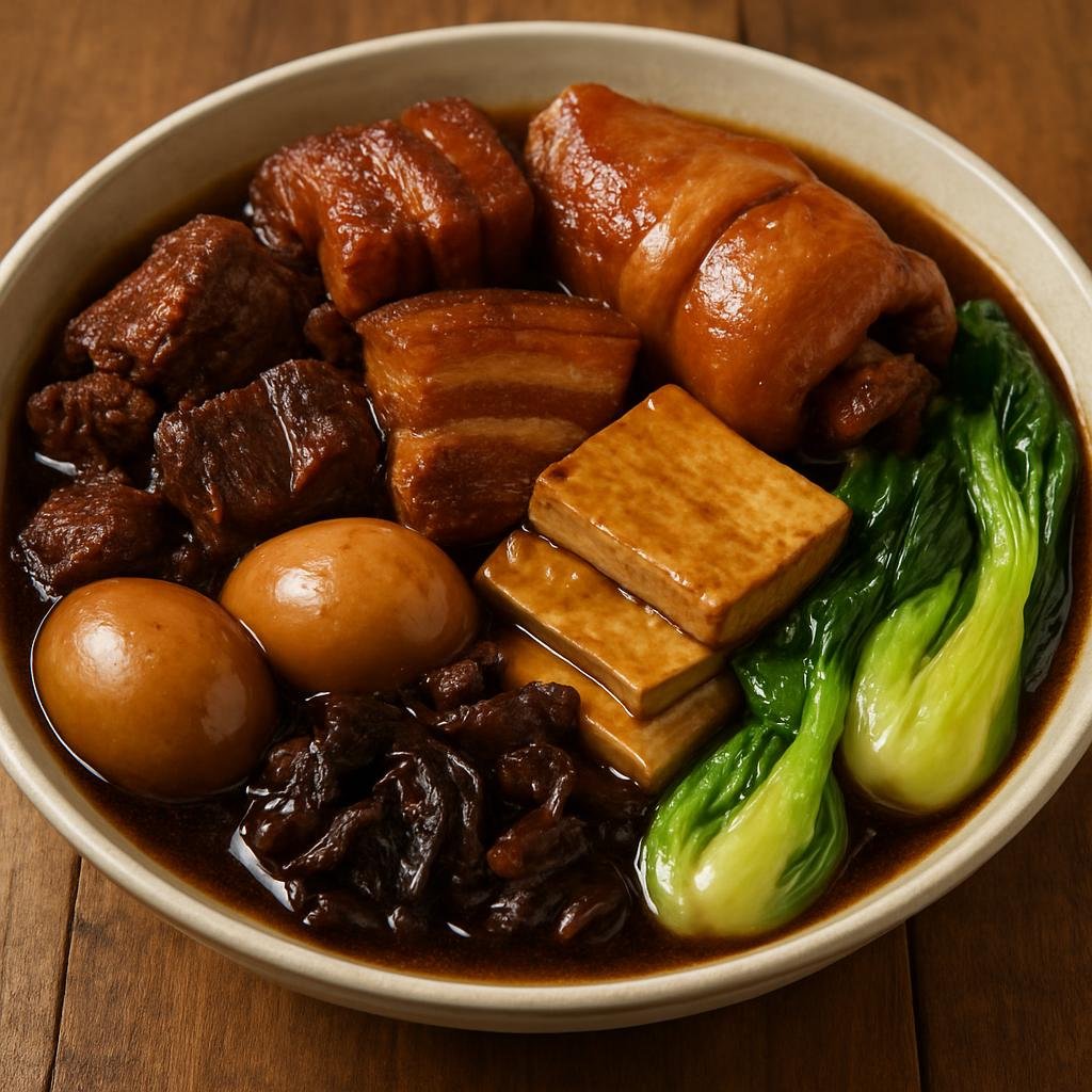 Entree: China – Tianjin – 八大碗 ➤ Bā Dà Wǎn (A traditional Tianjin banquet of eight hearty braised meats, tofu, eggs and vegetables cooked together in a savory soy-spice broth) recipe