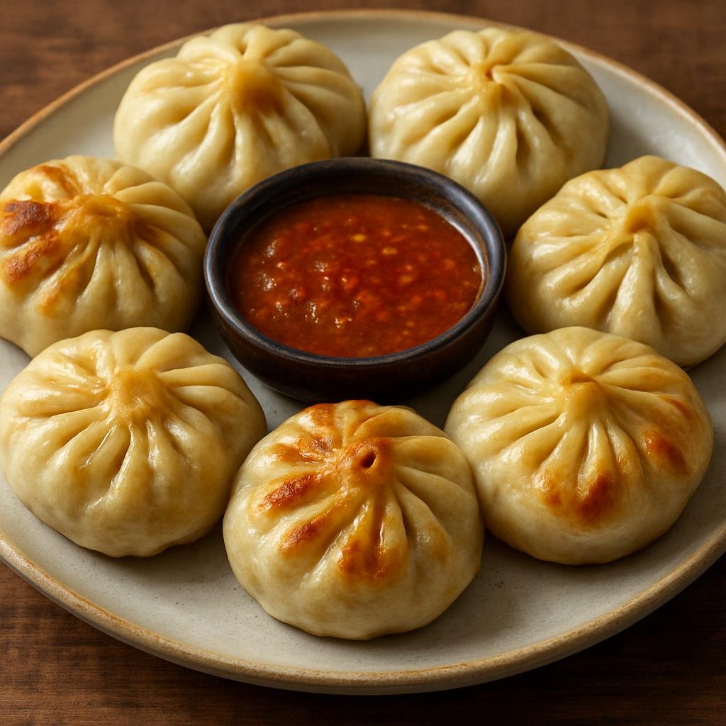 Entree: China – Tibet – མོ་མོ ➤ momo (Steamed or pan-fried Tibetan-style dumplings filled with spiced meat and vegetables) recipe
