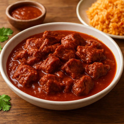 Entree: Mexico – Northern Mexico – Carne en Salsa Colorado (Chile Colorado) (Beef in red chile sauce) recipe
