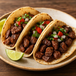Entree: United States – Texas – Carne Asada Tacos (Tex‑Mex Grilled Steak Tacos) (Grilled marinated beef (carne asada) served in tortillas as tacos) recipe