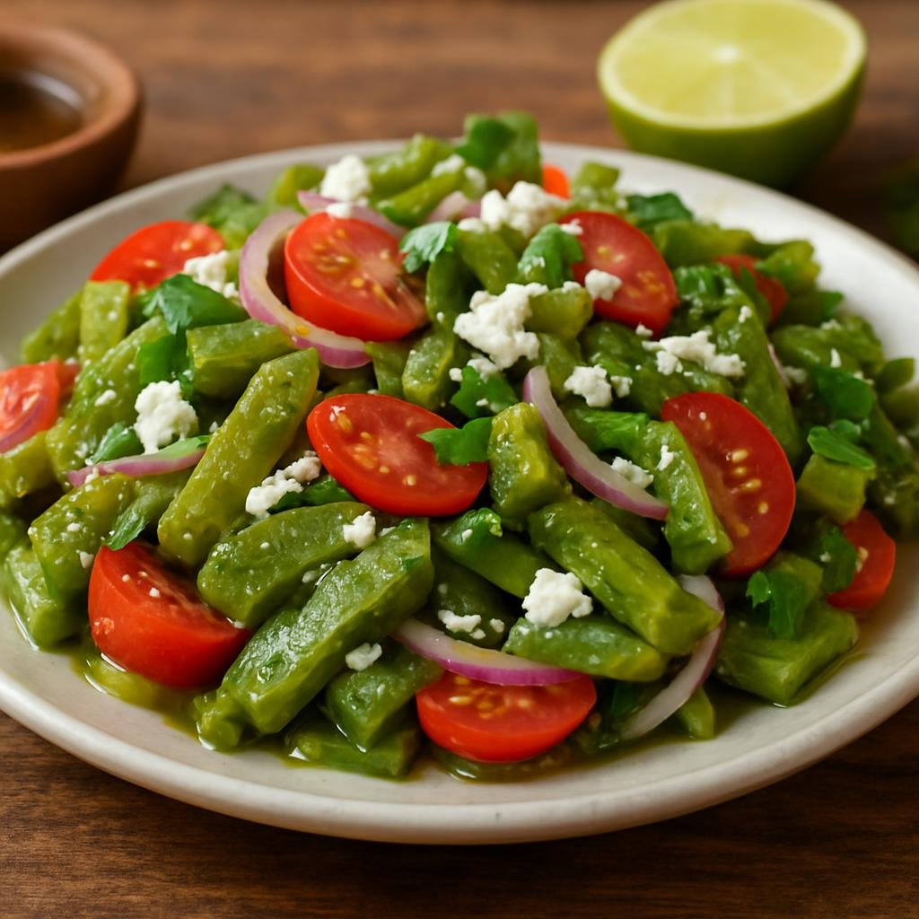Salad: Mexico – Sinaloa, Pacific Coast Mexico – Ensalada de Nopalitos (Nopal Salad) recipe