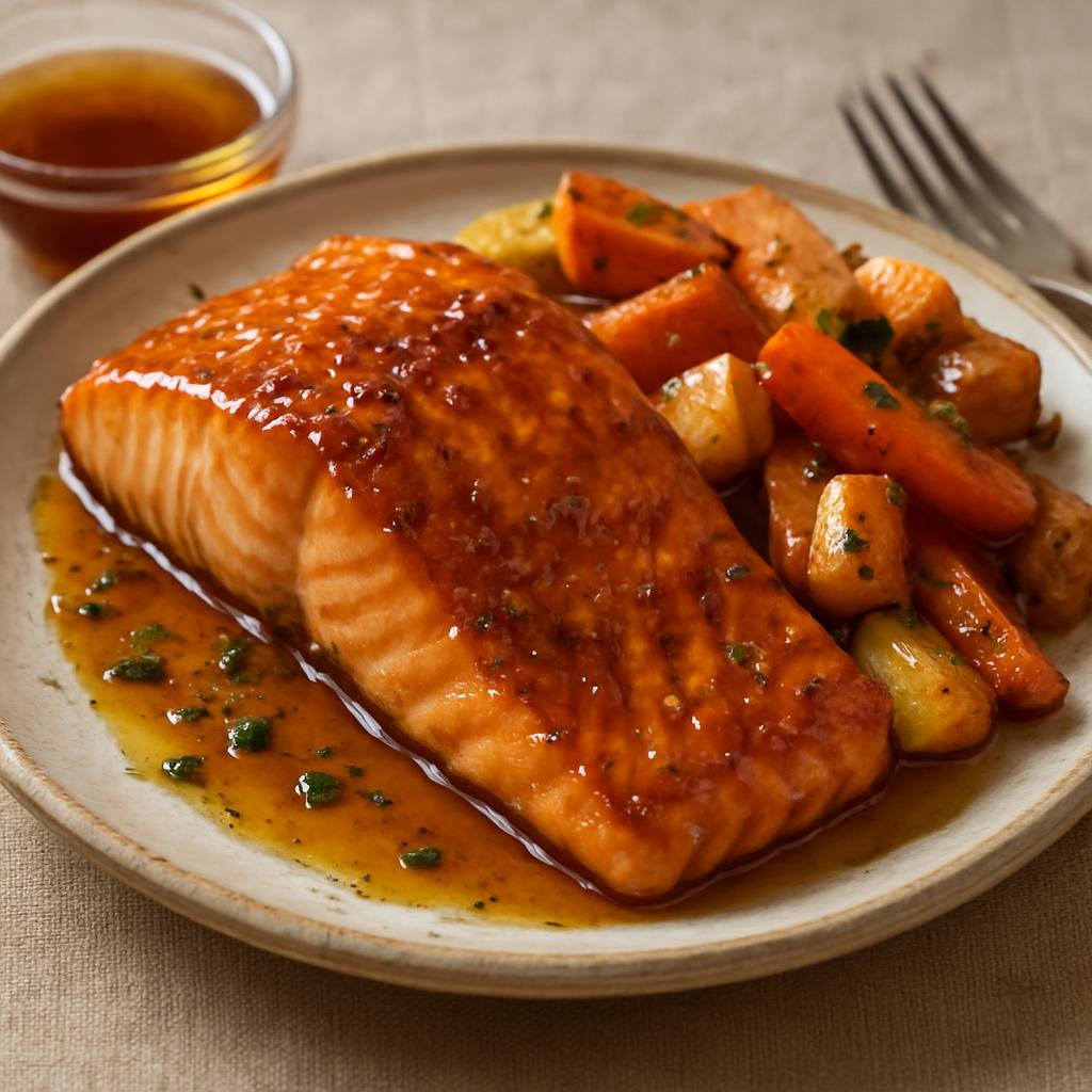 Entree: Canada – Central Canada (Ontario) – Maple-Glazed Salmon recipe