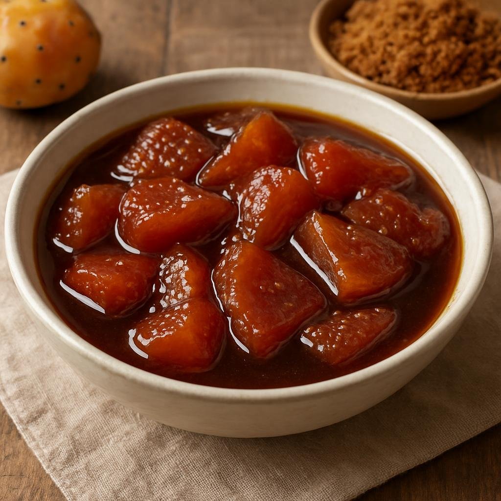Dessert: Mexico – Hidalgo, Central Mexico – Dulce de Xoconostle (Candied Sour Prickly Pear) recipe