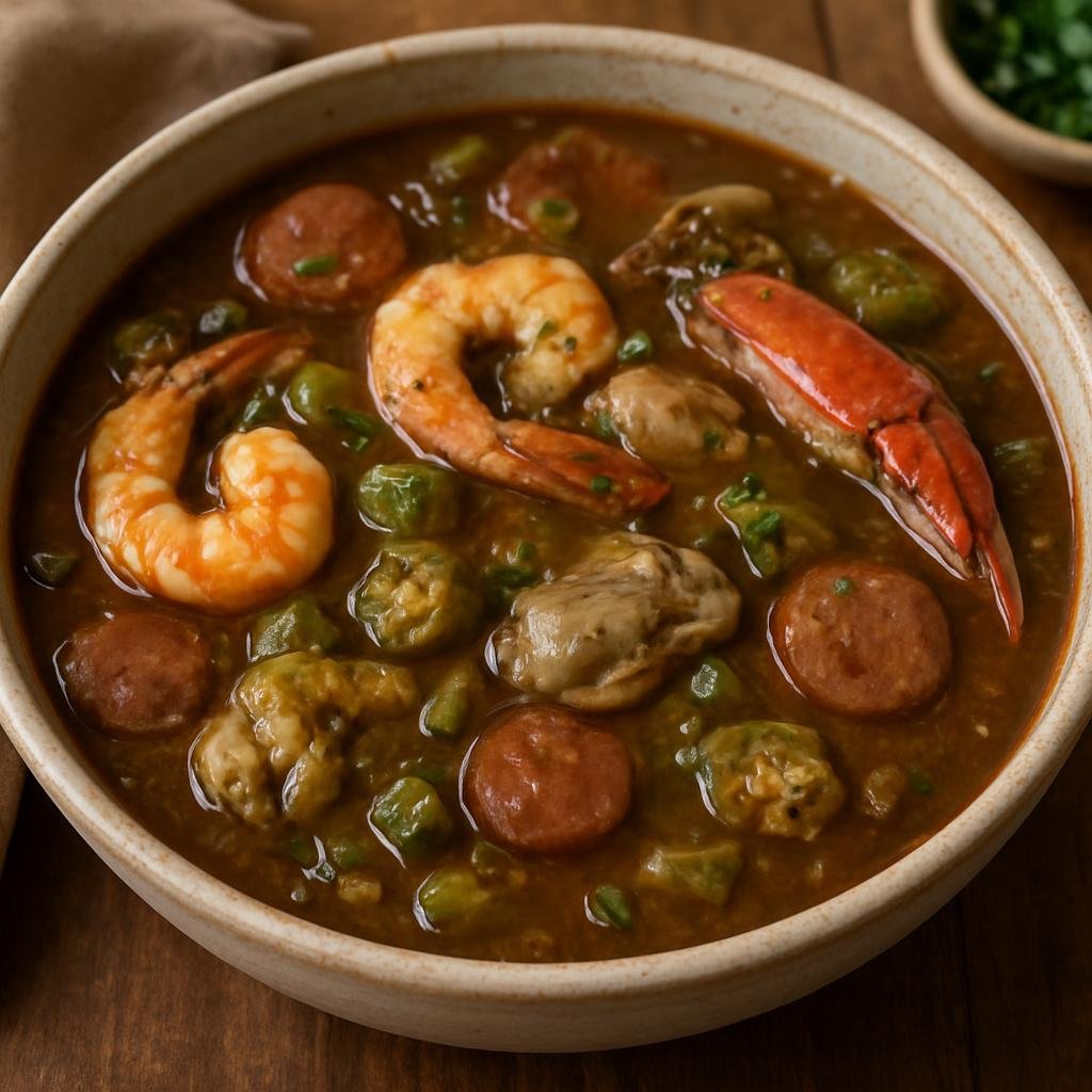 Entree: United States – Southern United States (Alabama Gulf Coast) – Alabama Gulf Coast Seafood Gumbo recipe