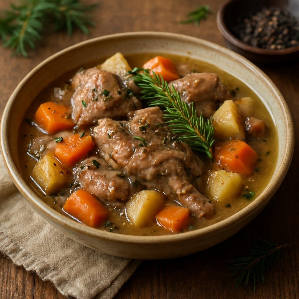 Entree: Canada – Northern Canada (Northwest Territories) – Rabbit Fricassee recipe