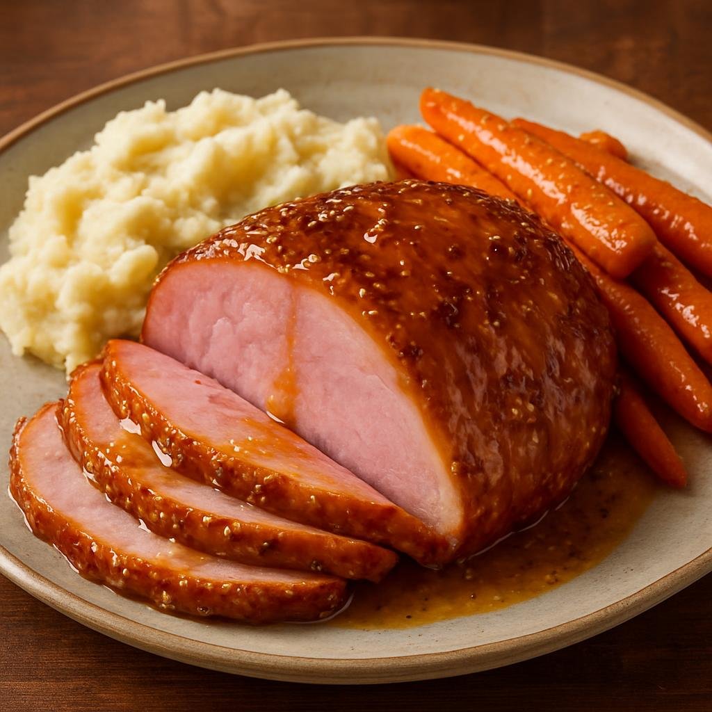 Entree: United States – Vermont, New England – Vermont Maple-Mustard Glazed Ham recipe