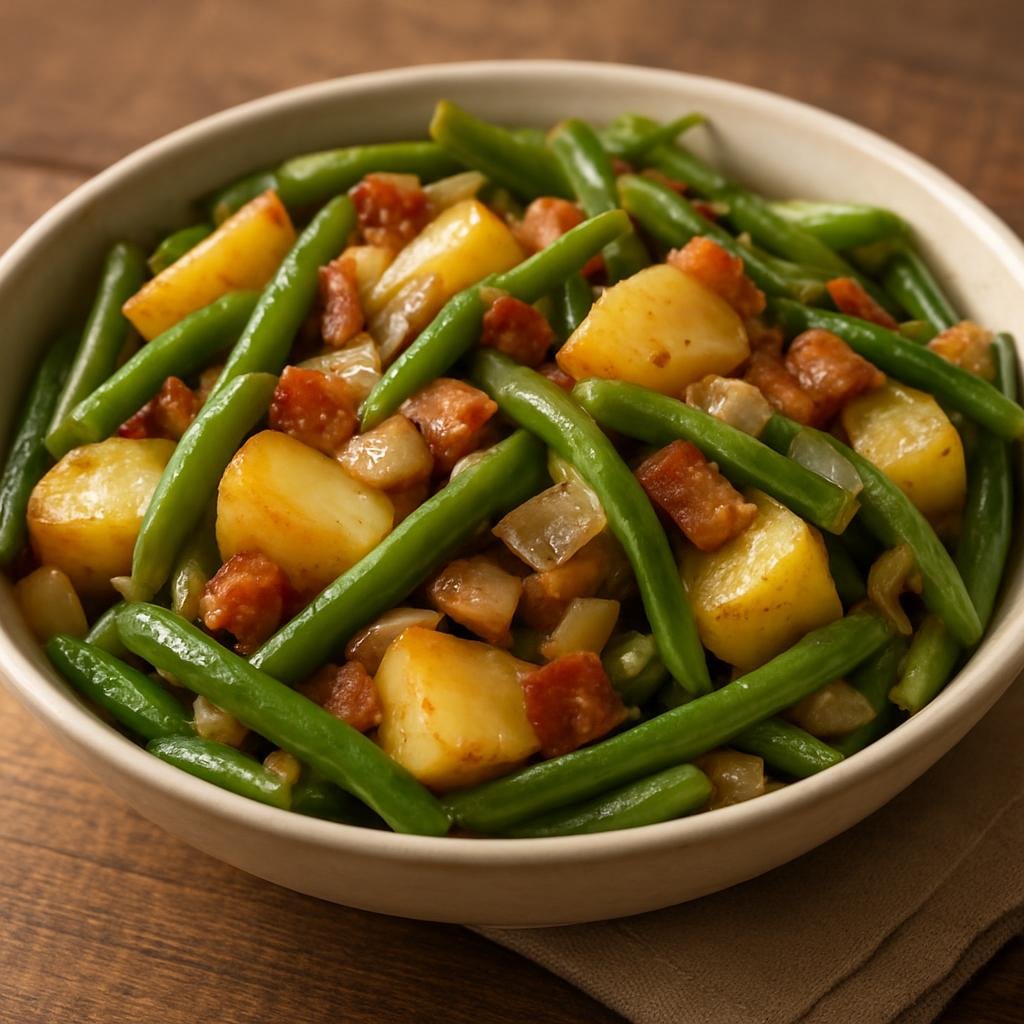 Side Dish: United States – Indiana, Midwestern United States – Hoosier Green Beans recipe