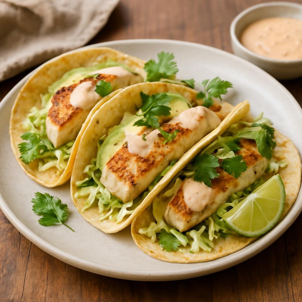 Entree: United States – California Cuisine – Fish Tacos recipe