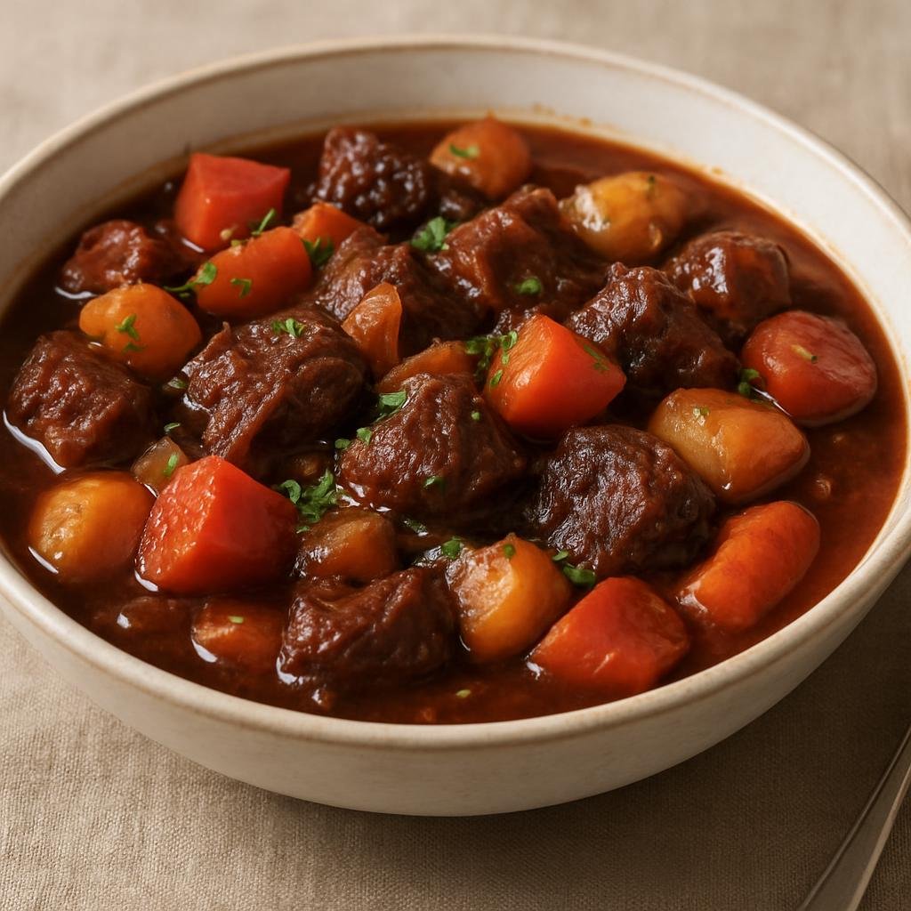 Entree: Canada – Quebec – Boeuf Bourguignon à la Québécoise (Beef Burgundy Stew) recipe