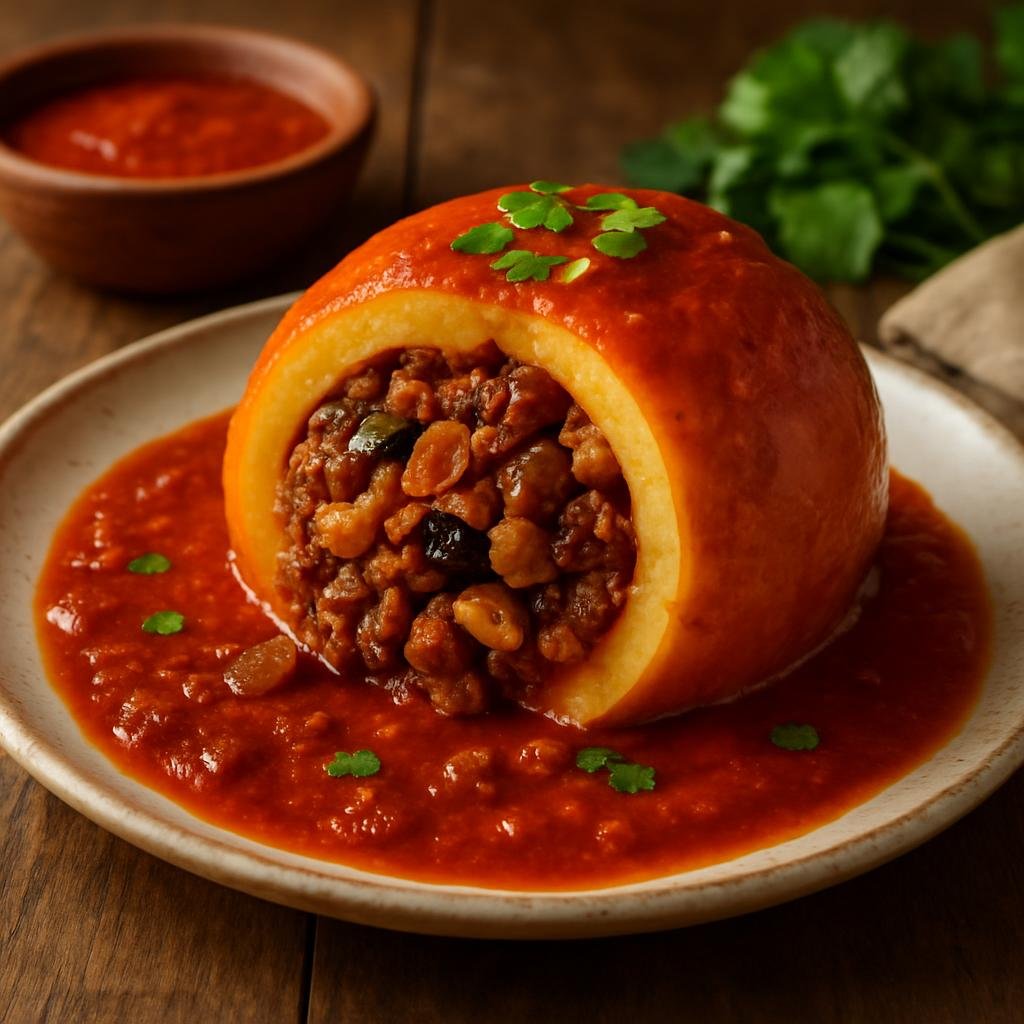 Entree: Mexico – Yucatan Peninsula – Queso Relleno (Stuffed Cheese) recipe