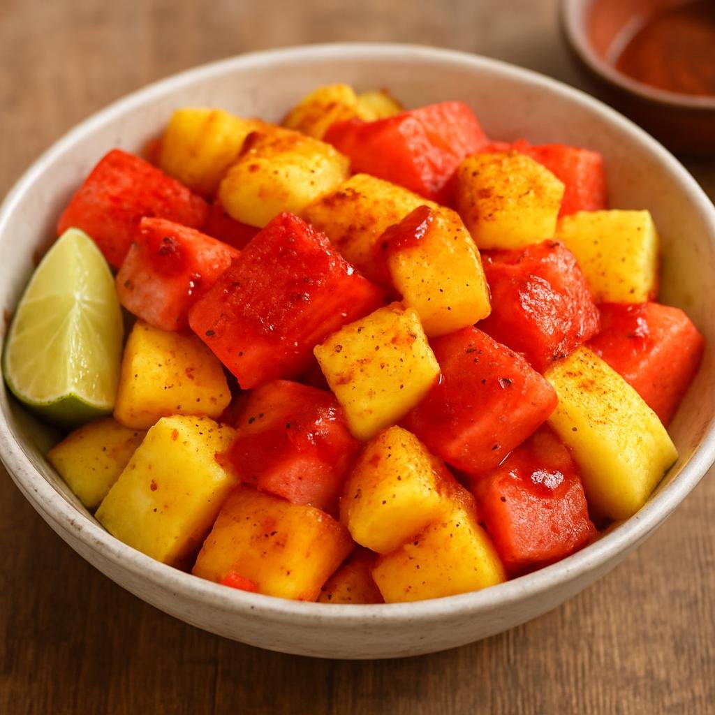 Salad: Mexico – Bajio, Guanajuato – Ensalada de Frutas con Chile (Fruit Salad with Chili) recipe