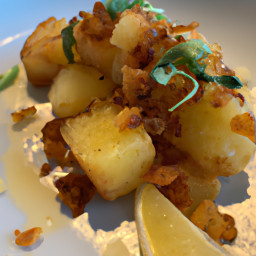 Side Dish: United States – Crispy Smashed Potatoes with Caper-Lemon Vinaigrette recipe