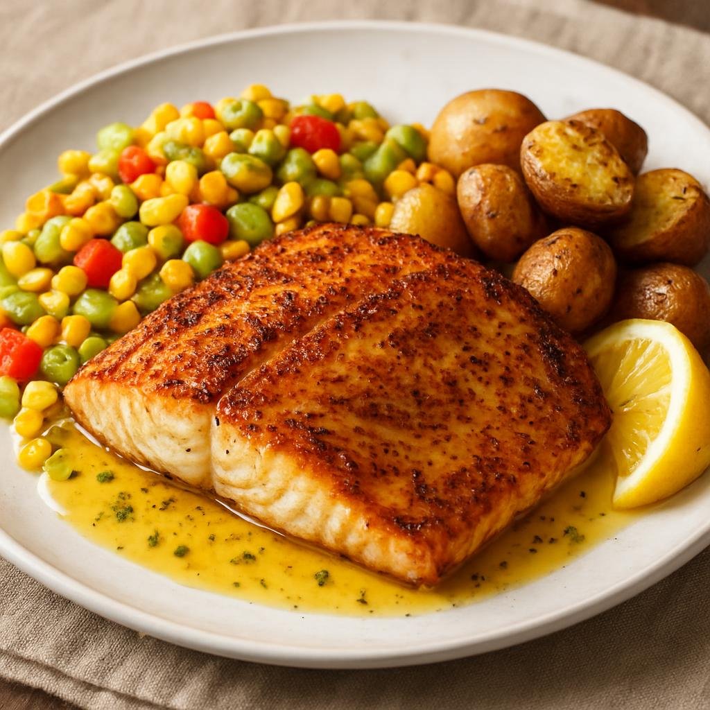 Entree: United States – Mid-Atlantic United States (Maryland) – Rockfish (Striped Bass) recipe