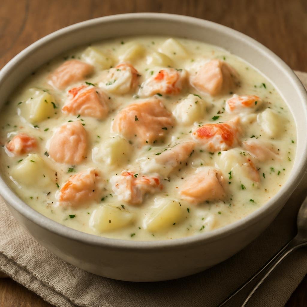 Entree: United States – Alaska Cuisine – Alaskan Seafood Chowder recipe