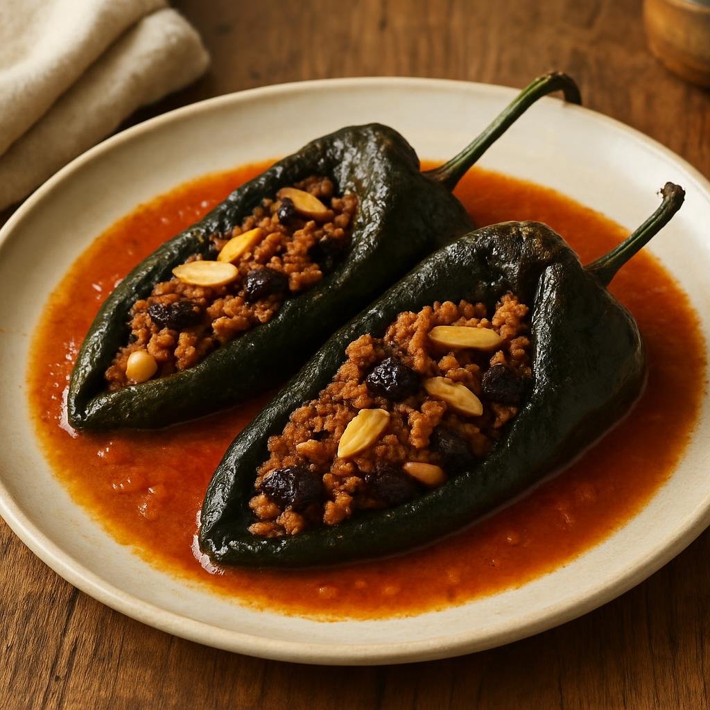 Entree: Mexico – Oaxaca – Chiles Rellenos de Picadillo recipe