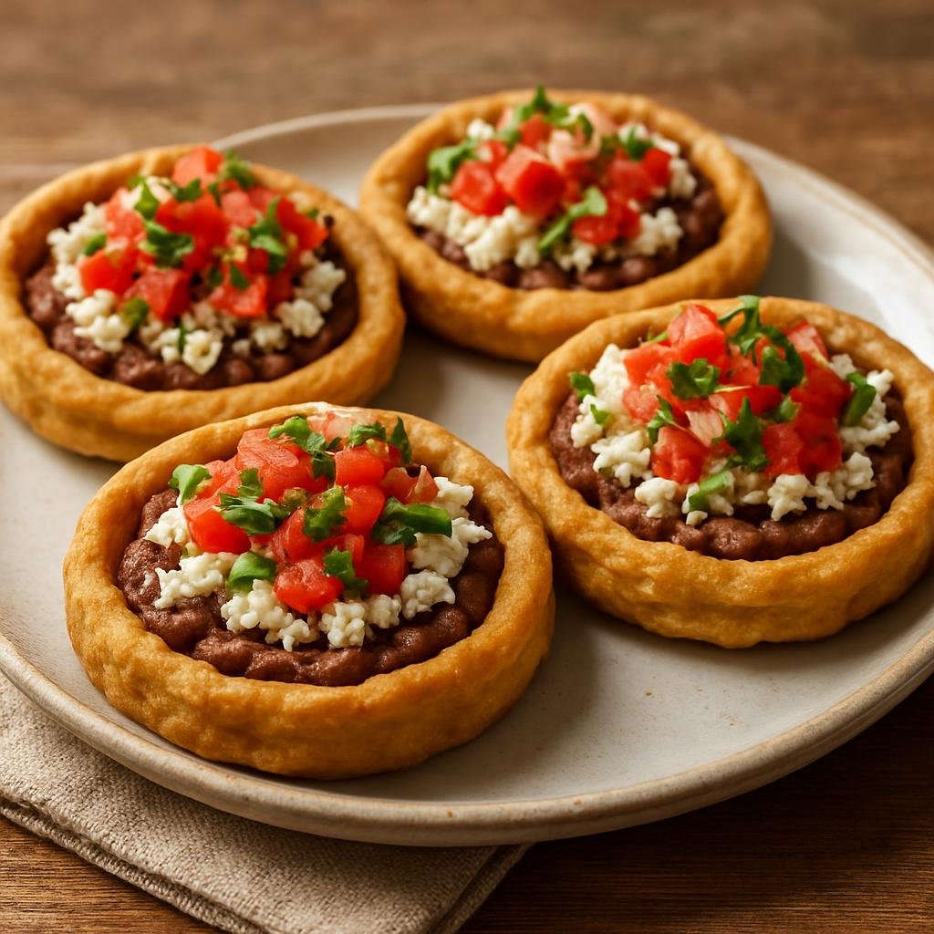Appetizer: Mexico – Mexico City – Sopes (Thick Masa Cakes) recipe