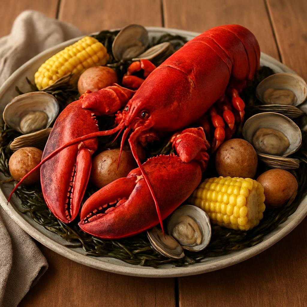 Entree: United States – New England (Maine) – Maine Lobster Bake recipe