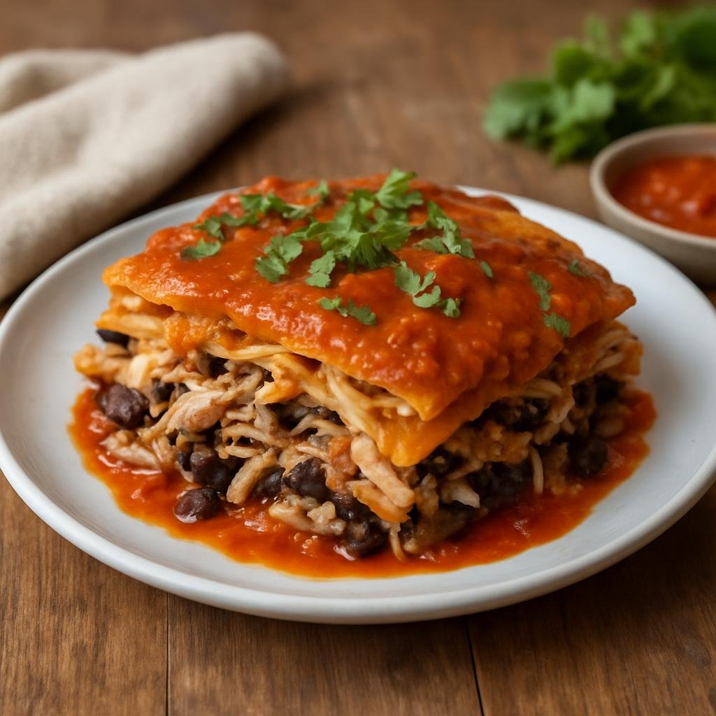 Entree: Mexico – Campeche, Yucatan Peninsula Mexico – Pan de Cazón (Layered Shark Tortilla Casserole) recipe