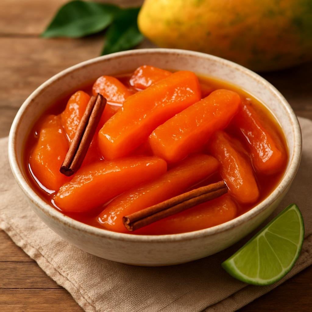 Dessert: Mexico – Veracruz (Gulf Coast Mexico) – Dulce de Papaya (Candied Papaya) recipe