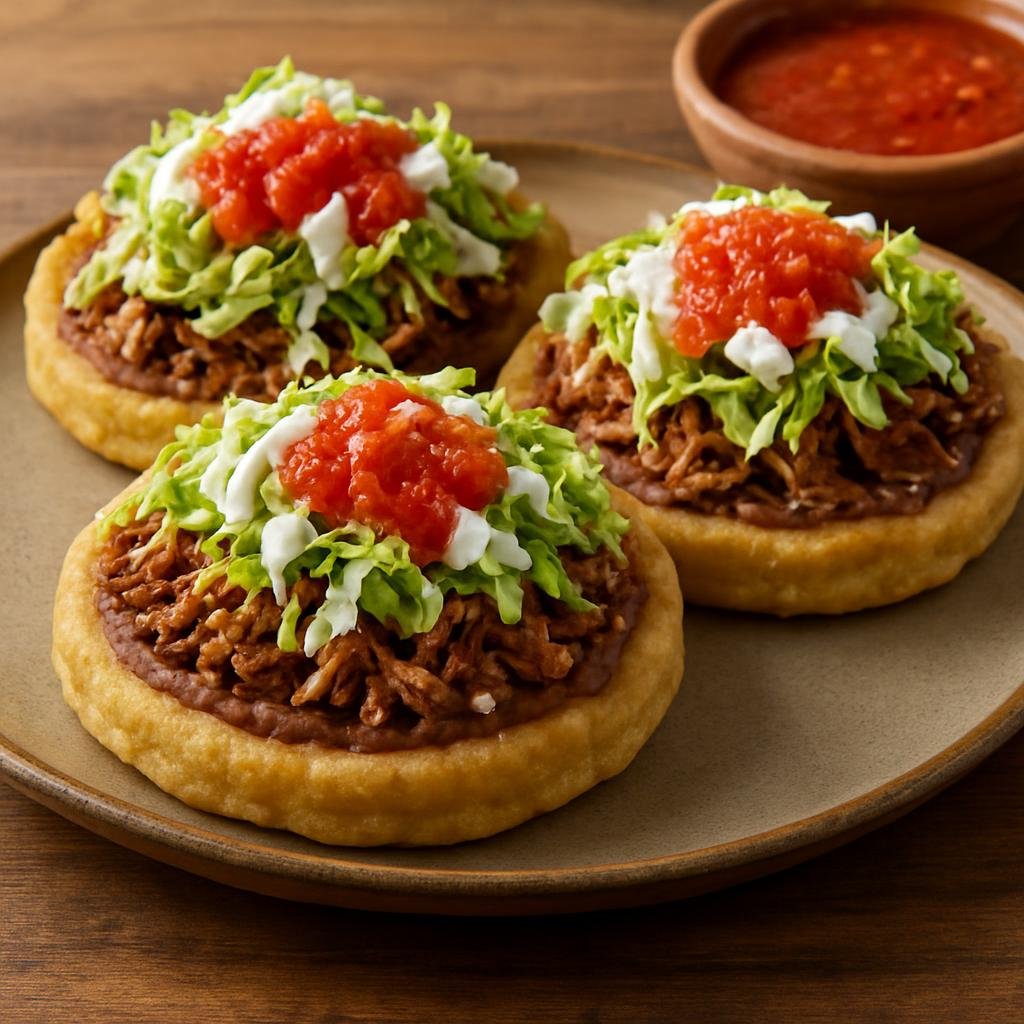 Appetizer: Mexico – Chihuahua, Northern Mexico – Sopes Chihuahuenses (Chihuahua-style Sopes) recipe