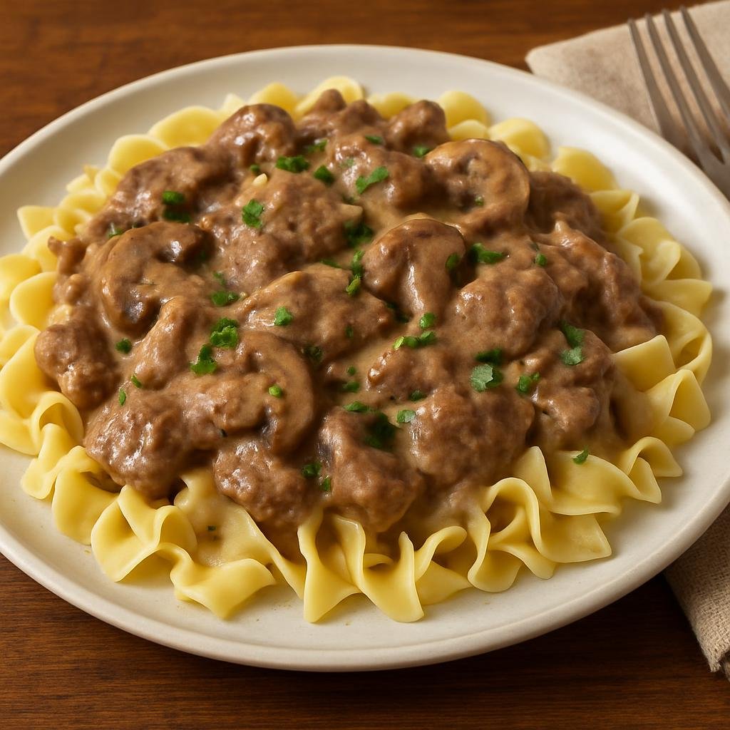Entree: United States – Wyoming (Rocky Mountain United States) – Wyoming Beef Stroganoff recipe