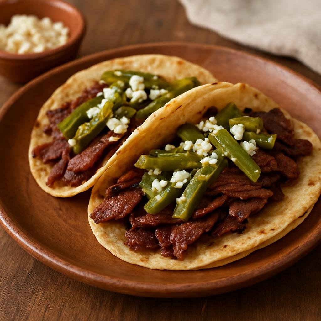 Entree: Mexico – Mexico State, Central Mexico – Tacos de Cecina recipe