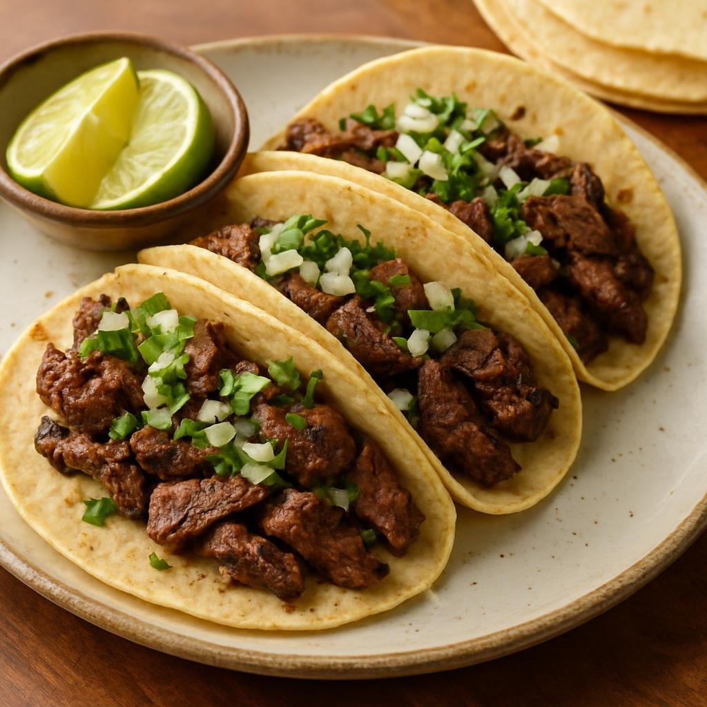 Entree: Mexico – Tamaulipas, Gulf Coast Mexico – Tacos de Bistec (Steak Tacos) recipe
