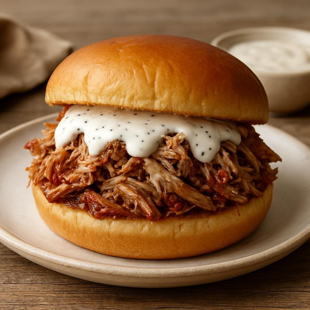 Entree: United States – Alabama (Southern United States) – Alabama Pulled Pork Sandwich recipe