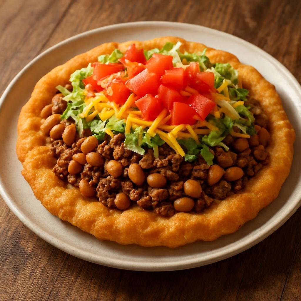 Entree: United States – Arizona, Southwestern United States – Navajo Taco recipe