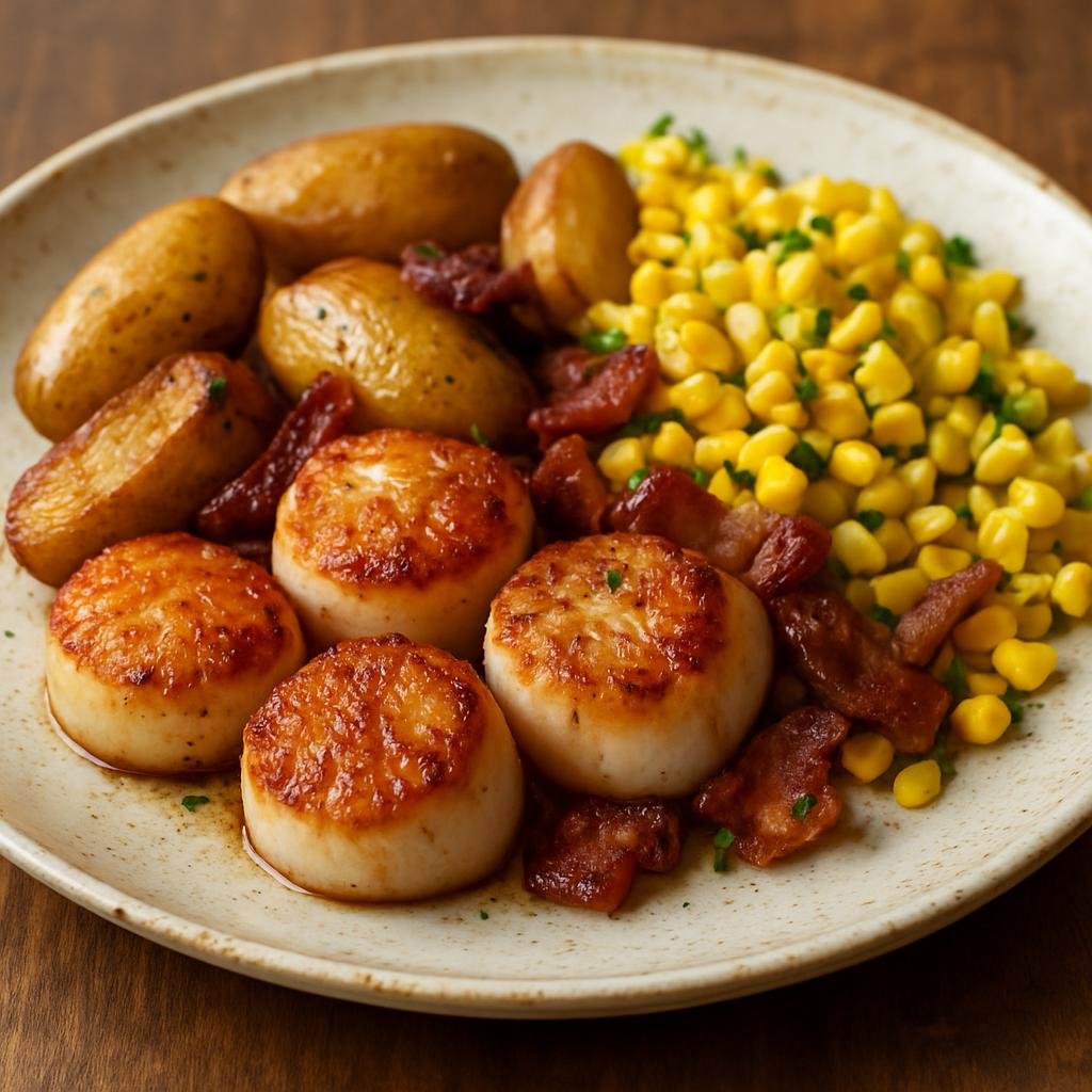 Entree: Canada – Nova Scotia (Atlantic Canada) – Digby Scallops recipe