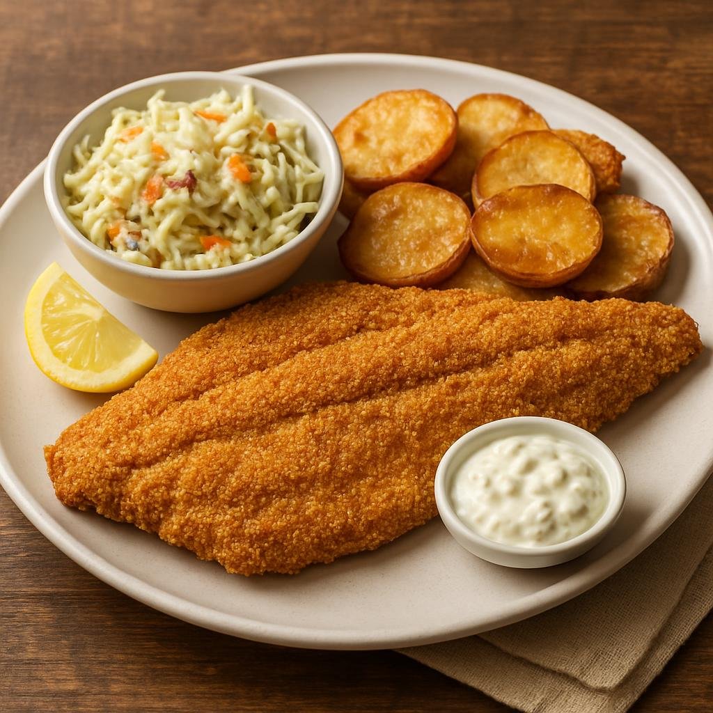 Entree: United States – Southern Plains United States (Oklahoma) – Oklahoma Fried Catfish recipe